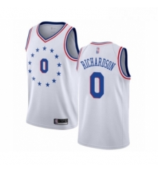 Womens Philadelphia 76ers 0 Josh Richardson White Swingman Jersey Earned Edition 