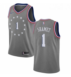 Youth Nike Philadelphia 76ers 1 Landry Shamet Swingman Gray NBA Jersey City Edition 