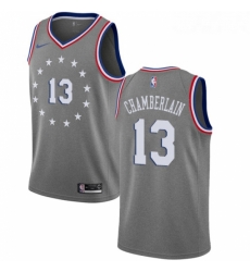 Youth Nike Philadelphia 76ers 13 Wilt Chamberlain Swingman Gray NBA Jersey City Edition