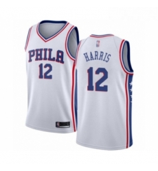 Youth Philadelphia 76ers 12 Tobias Harris Swingman White Basketball Jersey Association Edition 