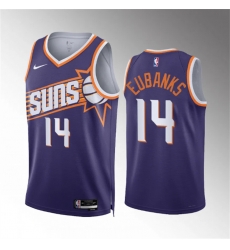 Men Phoenix Suns 14 Drew Eubanks Purple Icon Edition Stitched Basketball Jersey