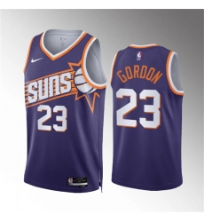 Men Phoenix Suns 23 Eric Gordon Purple Icon Edition Stitched Basketball Jersey