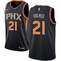 Mens Nike Phoenix Suns 21 Richaun Holmes Swingman Black NBA Jersey Statement Edition 