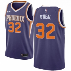 Womens Nike Phoenix Suns 32 Shaquille ONeal Swingman Purple Road NBA Jersey Icon Edition