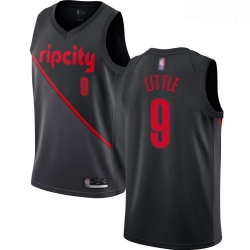 Blazers #9 Nassir Little Black Basketball Swingman City Edition 2018 19 Jersey