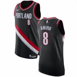 Mens Nike Portland Trail Blazers 8 Al Farouq Aminu Authentic Black Road NBA Jersey Icon Edition