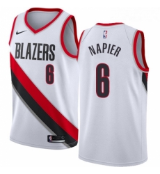 Womens Nike Portland Trail Blazers 6 Shabazz Napier Authentic White Home NBA Jersey Association Edition 