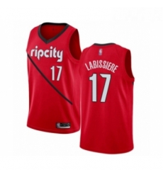 Womens Portland Trail Blazers 17 Skal Labissiere Red Swingman Jersey Earned Edition 