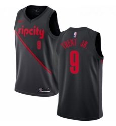 Youth Nike Portland Trail Blazers 9 Gary Trent Jr Swingman Black NBA Jersey 2018 19 City Edition 