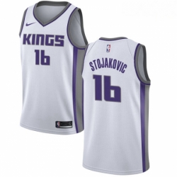 Mens Nike Sacramento Kings 16 Peja Stojakovic Authentic White NBA Jersey Association Edition 