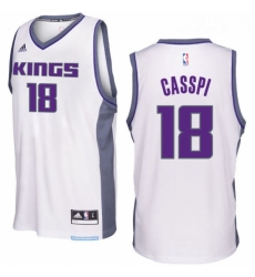 Sacramento Kings 18 Omri Casspi 2016 17 Seasons White Home New Swingman Jersey 