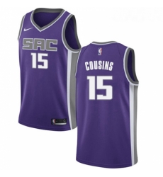 Womens Nike Sacramento Kings 15 DeMarcus Cousins Swingman Purple Road NBA Jersey Icon Edition