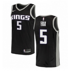 Womens Nike Sacramento Kings 5 DeAaron Fox Authentic Black NBA Jersey Statement Edition 