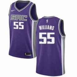 Womens Nike Sacramento Kings 55 Jason Williams Swingman Purple Road NBA Jersey Icon Edition 