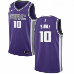 Youth Nike Sacramento Kings 10 Mike Bibby Swingman Purple Road NBA Jersey Icon Edition