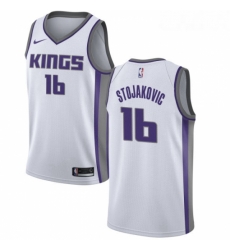 Youth Nike Sacramento Kings 16 Peja Stojakovic Authentic White NBA Jersey Association Edition 