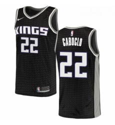 Youth Nike Sacramento Kings 22 Bruno Caboclo Swingman Black NBA Jersey Statement Edition 