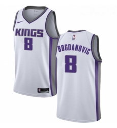 Youth Nike Sacramento Kings 8 Bogdan Bogdanovic Swingman White NBA Jersey Association Edition 