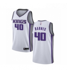 Youth Sacramento Kings 40 Harrison Barnes Swingman White Basketball Jersey Association Edition 