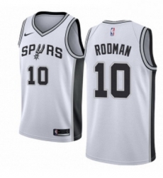 Womens Nike San Antonio Spurs 10 Dennis Rodman Authentic White Home NBA Jersey Association Edition