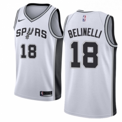 Womens Nike San Antonio Spurs 18 Marco Belinelli Swingman White NBA Jersey Association Edition 