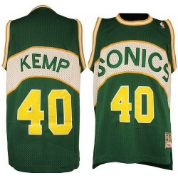 Seattle SuperSonics #40 Shawn Kemp Green Soul Swingman NBA Jersey