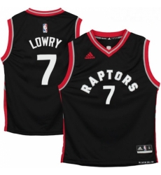 Mens Adidas Toronto Raptors 7 Kyle Lowry Swingman Black NBA Jersey