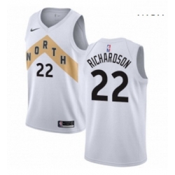 Mens Nike Toronto Raptors 22 Malachi Richardson Swingman White NBA Jersey City Edition 