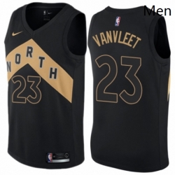 Mens Nike Toronto Raptors 23 Fred VanVleet Swingman Black NBA Jersey City Edition 