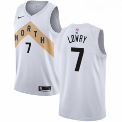 Mens Nike Toronto Raptors 7 Kyle Lowry Swingman White NBA Jersey City Edition