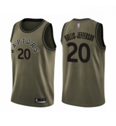 Mens Toronto Raptors 20 Rondae Hollis Jefferson Swingman Green Salute to Service Basketball Jersey 