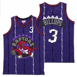 Raptors 3 Chauncey Billups Purple Big Logo Retro Jersey 7