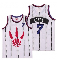 Raptors 7 Kyle Lowry White Throwback Jerseys