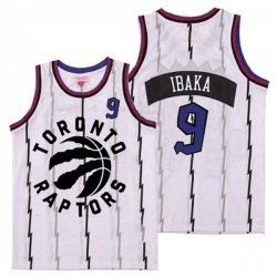 Raptors 9 Serge Ibaka White Retro Jersey 2