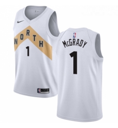 Womens Nike Toronto Raptors 1 Tracy Mcgrady Swingman White NBA Jersey City Edition