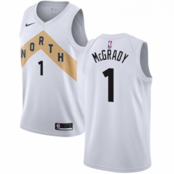 Youth Nike Toronto Raptors 1 Tracy Mcgrady Swingman White NBA Jersey City Edition