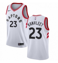 Youth Nike Toronto Raptors 23 Fred VanVleet Authentic White NBA Jersey Association Edition 