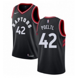 Youth Nike Toronto Raptors 42 Jakob Poeltl Swingman Black Alternate NBA Jersey Statement Edition