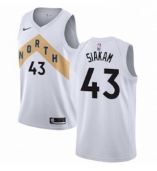 Youth Nike Toronto Raptors 43 Pascal Siakam Swingman White NBA Jersey City Edition