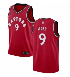 Youth Nike Toronto Raptors 9 Serge Ibaka Swingman Red Road NBA Jersey Icon Edition