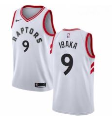 Youth Nike Toronto Raptors 9 Serge Ibaka Swingman White NBA Jersey Association Edition