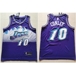 Jazz 10 Mike Conley Purple Nike Swingman Jersey