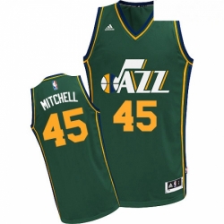 Mens Adidas Utah Jazz 45 Donovan Mitchell Swingman Green Alternate NBA Jersey 