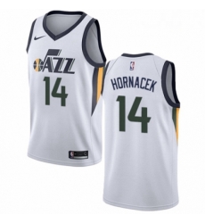 Mens Nike Utah Jazz 14 Jeff Hornacek Swingman NBA Jersey Association Edition