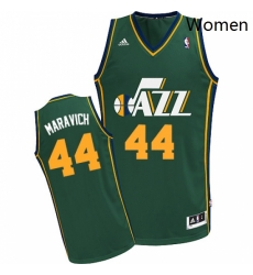 Womens Adidas Utah Jazz 44 Pete Maravich Swingman Green Alternate NBA Jersey