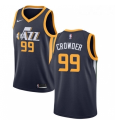 Womens Nike Utah Jazz 99 Jae Crowder Swingman Navy Blue Road NBA Jersey Icon Edition 