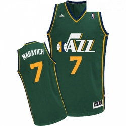 Youth Adidas Utah Jazz 7 Pete Maravich Swingman Green Alternate NBA Jersey