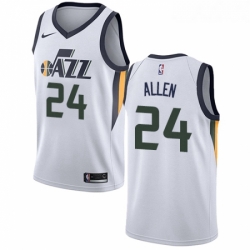 Youth Nike Utah Jazz 24 Grayson Allen Swingman White NBA Jersey Association Edition 