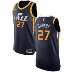 Youth Nike Utah Jazz 27 Rudy Gobert Authentic Navy Blue Road NBA Jersey Icon Edition