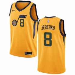 Youth Nike Utah Jazz 8 Jonas Jerebko Swingman Gold NBA Jersey Statement Edition 